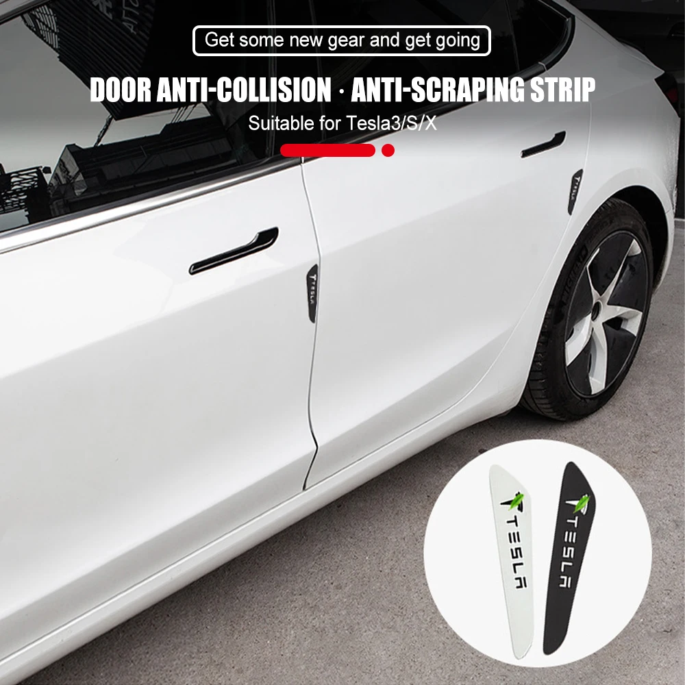 

4 шт., защитные наклейки для дверей автомобиля Tesla Model 3 Y X S