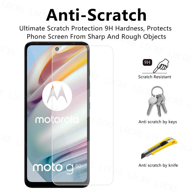 Cristal transparente 2.5D para Motorola Moto G60, Protector de pantalla para Moto G60, pel&iacute;cula protectora de vidrio templado para Moto G60, pel&iacute;cula de lente-3