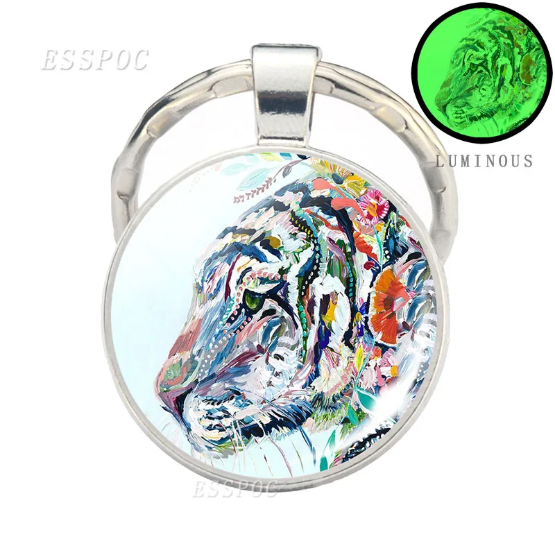 Светящийся цветной брелок в виде животных с изображением слона собаки павлина