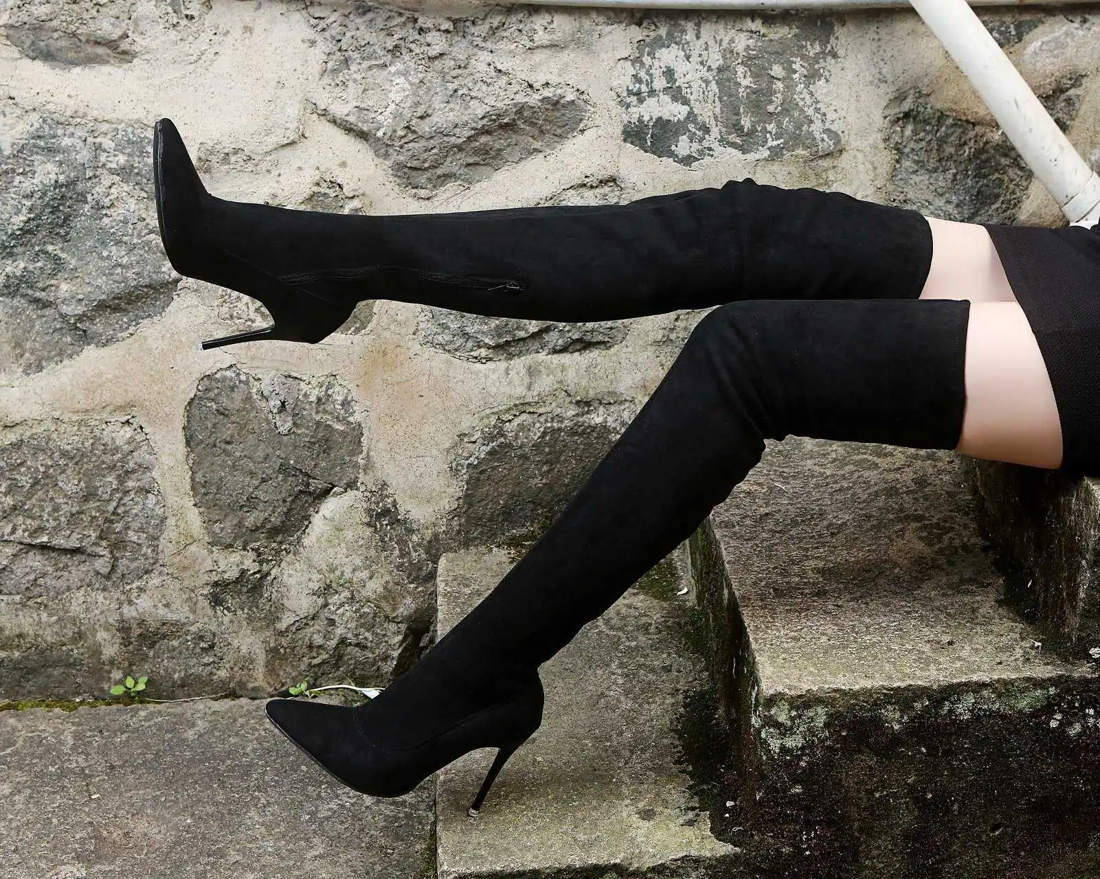 

Size new elastic boots, high heel over knee boots, sexy women's boots, slim heel boots