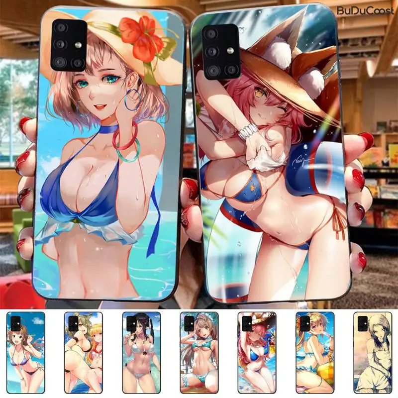 Сексуальный чехол для телефона в стиле аниме бикини Samsung Galaxy A7 8 2018 6 Plus A9 A10 20 30 40 50