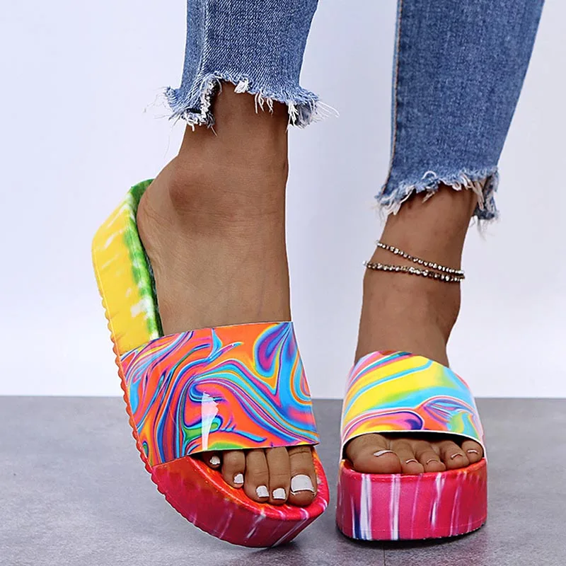 

Roman Style Platform Sandals Women Thick Bottom Soft GladiatorWomen'S Sandal Outerwear Fashion Slippers Ladies Women Shoes