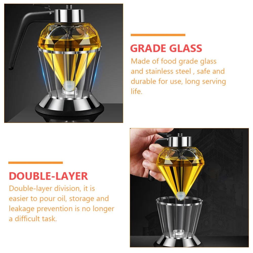 

Manual Press Type Kitchen Cooking Oil Bottle Container Leakproof Oil Dispenser