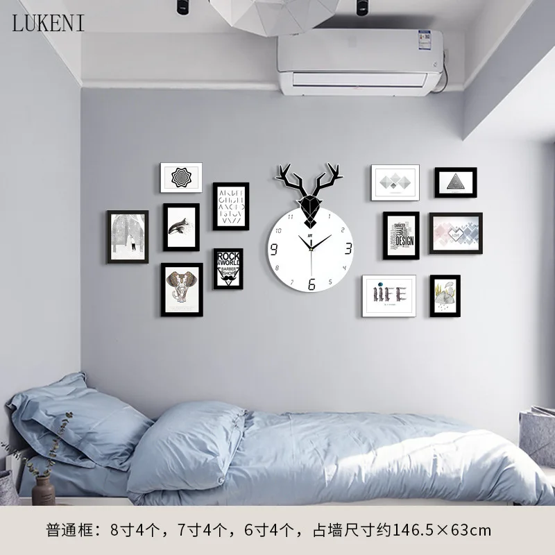 Настенные часы с изображением головы оленя европейская личность креативные для