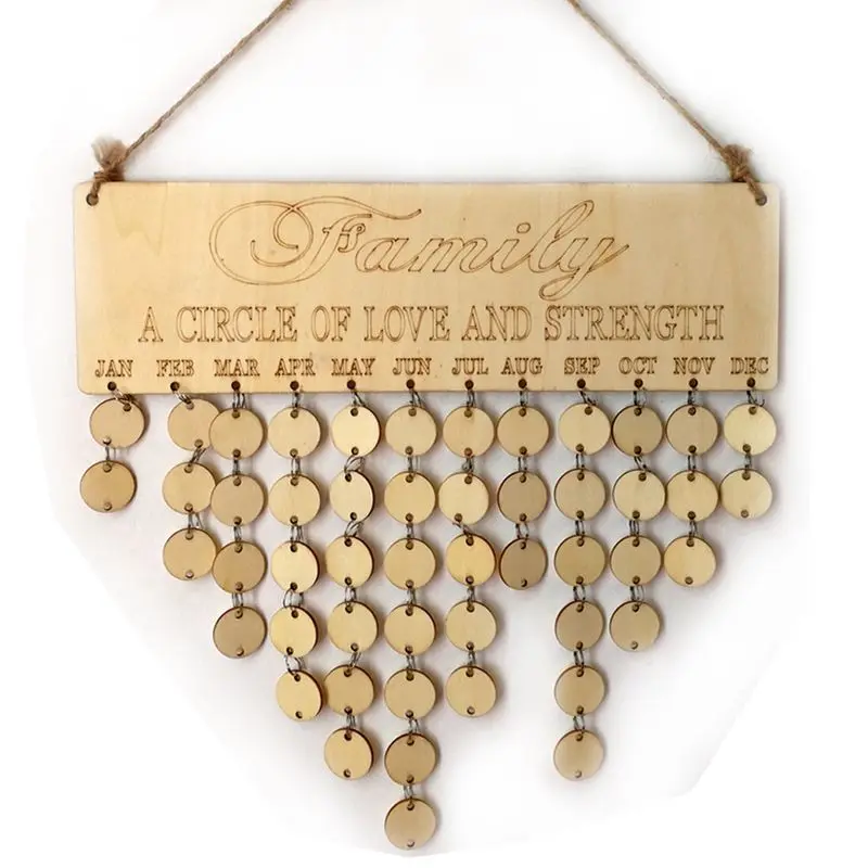 Деревянная доска с календарем на день рождения DIY знак специальная датами для