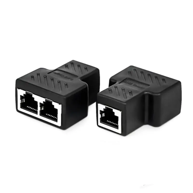 2 порта RJ45 Сплиттер адаптер LAN сеть Ethernet соединитель расширителя разъем лот