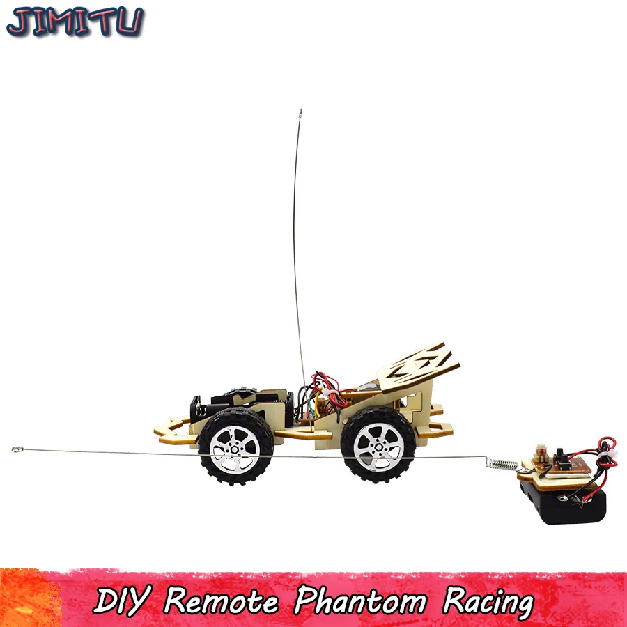 Model Kits Toys For Boys Wooden Remote Phantom Racing Model Kit Assembling Experiment Toy Creative Educational Gifts