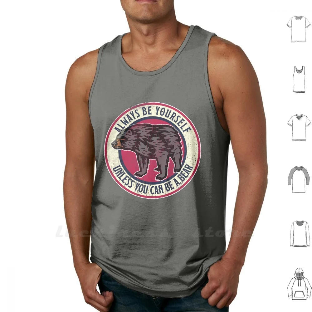 

Мужская и женская Винтажная Майка из хлопка, с надписью «Always Be Yourself»