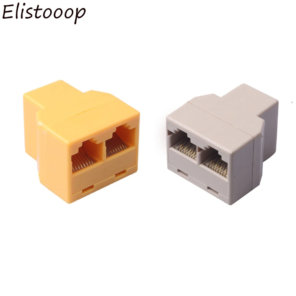 Сетевой кабель Ethernet с 1 на 2 каналами LAN сплиттер RJ45 гнездовой разъем