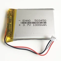 3 7v 1000mah 503450 jst 1 25mm 3pin plug lithium polymer lipo rechargeable battery for mp3 dvd pad camera recorder speaker