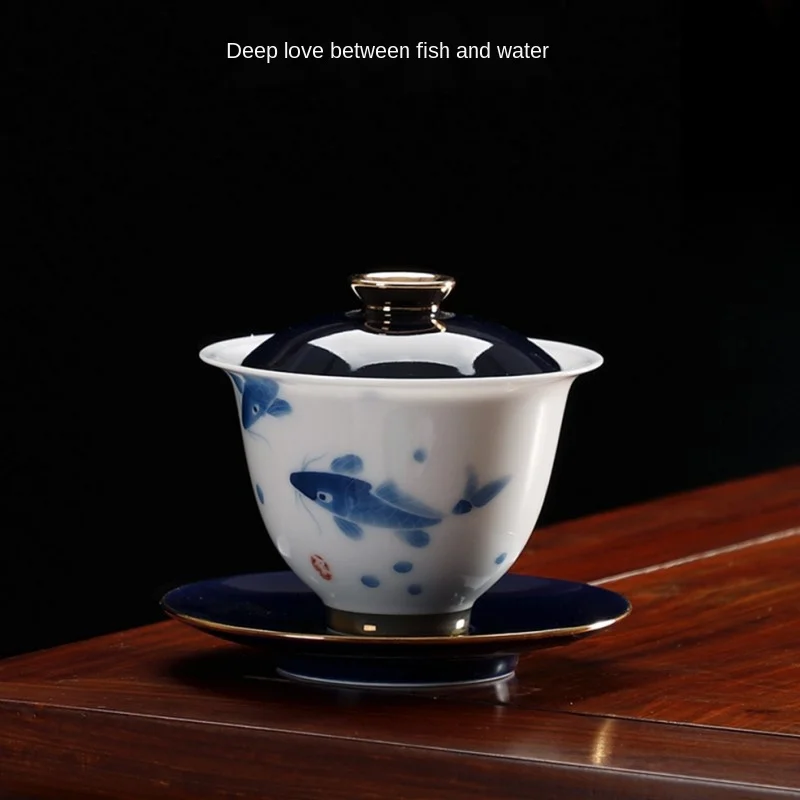 

Ручная роспись, чашка Gai Wan Cha, стандартный чайник для чая кунг-фу, фарфоровая чаша из яичной скорлупы, керамическая чаша Sopera De CeramicaGaiwan Soperas