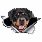 Забавная Автомобильная наклейка Rottweiler, рваная металлическая наклейка, Светоотражающая наклейка, наклейки для домашних животных, собаки, 3D Rott, Стайлинг автомобиля, 13 см * 8 см
