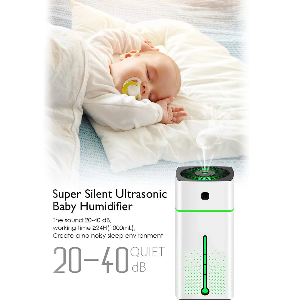 Увлажнитель воздуха 1000 мл Ультразвуковой Usb диффузор эфирное масло 7 светодиодов