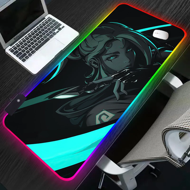 

RGB mouse pad gamer carpet notbook computer mousepad Sage Valorant gaming mouse pads gamer keyboard mouse mat laptop mouse pad