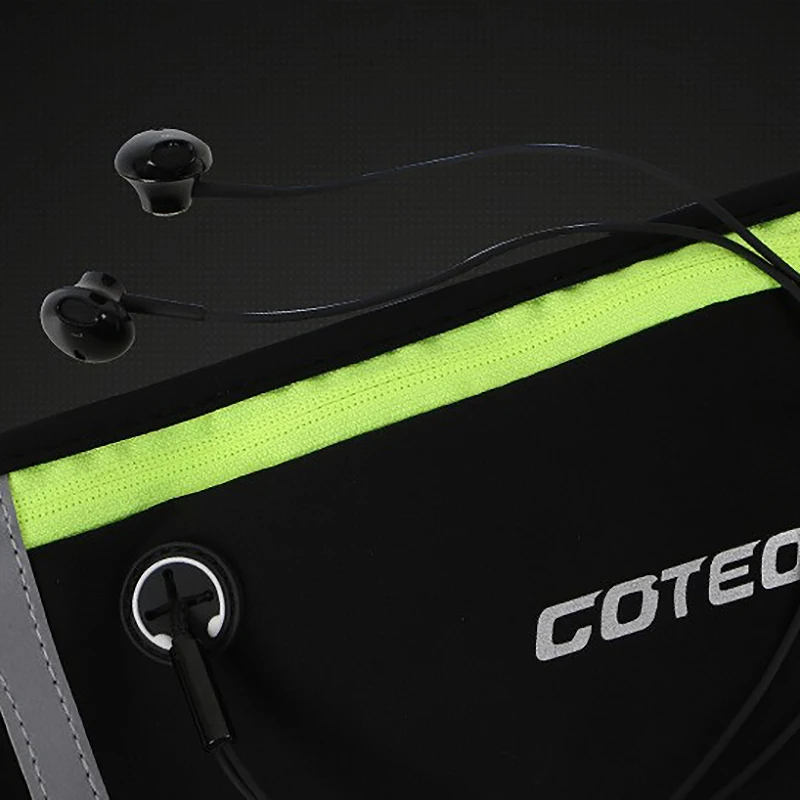 

COTEO Waterproof Running Waist Bag Outdoor Cycling Sports Waist Pack with Water Bottle Holder Jogging Climbing Fishing Waist Bag