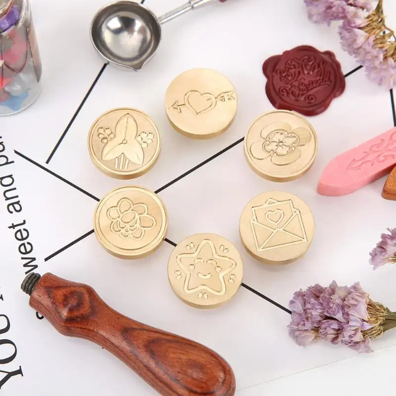 Ретро Звезда любовь шаблон огненная Краска Печать восковая печать искусственная