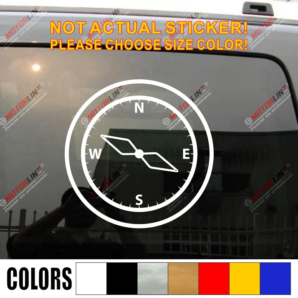 

Compass Car Truck Vinyl Decal Bumper Sticker Window Die cut style 3 You choose size and color!