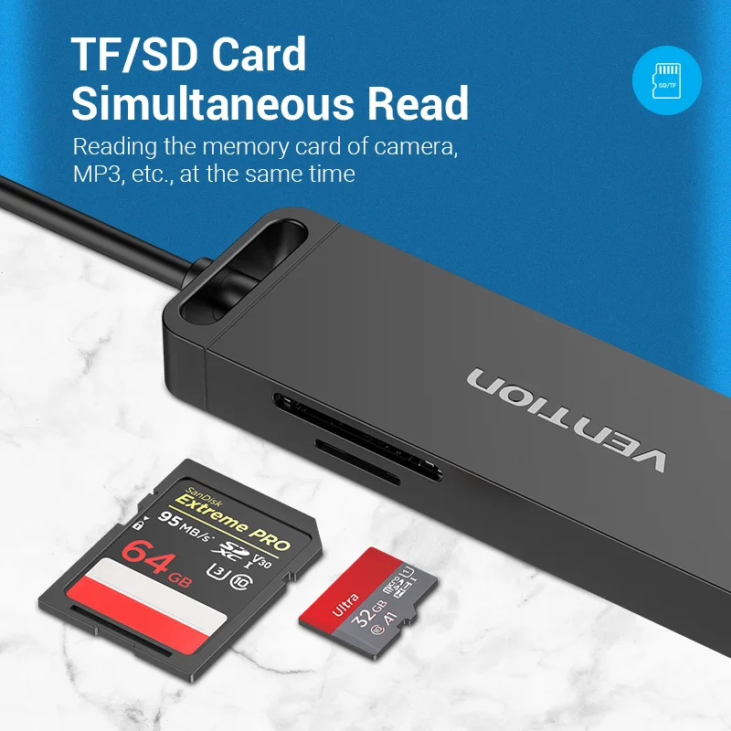 Vention usb-хаб адаптер USB 3 0 разветвитель портов высокоскоростной OTG для ноутбука