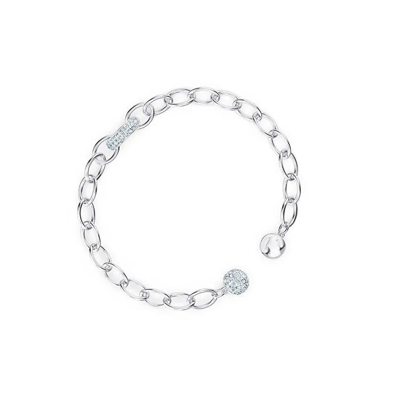 

SWA 1:1 Chain Link Silver Clasp Simple Bracelet Magnetic Buckle Bracelet