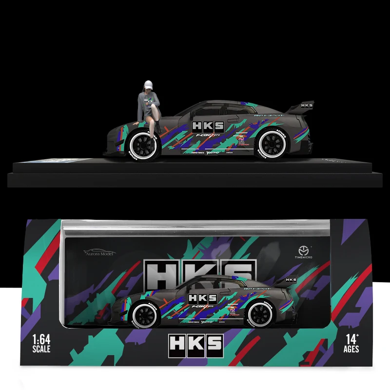 Модель автомобиля Time Micro TM 1:64 LBWK Skyline GTR R35 JDM Модифицированная Фирменная модель из