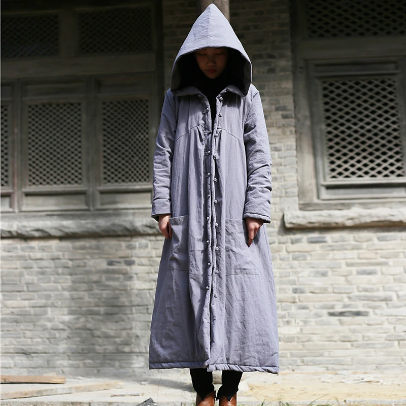 Женская парка с капюшоном NINI WONDERLAND винтажная Длинная утепленная хлопковой