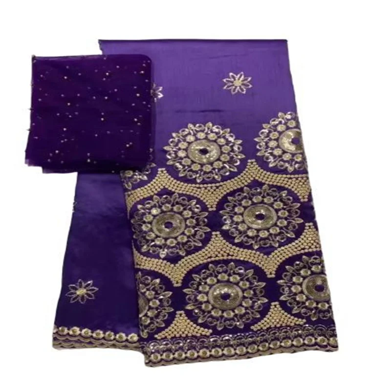 Популярная африканская кружевная ткань 5 + 2 ярда George высококачественные