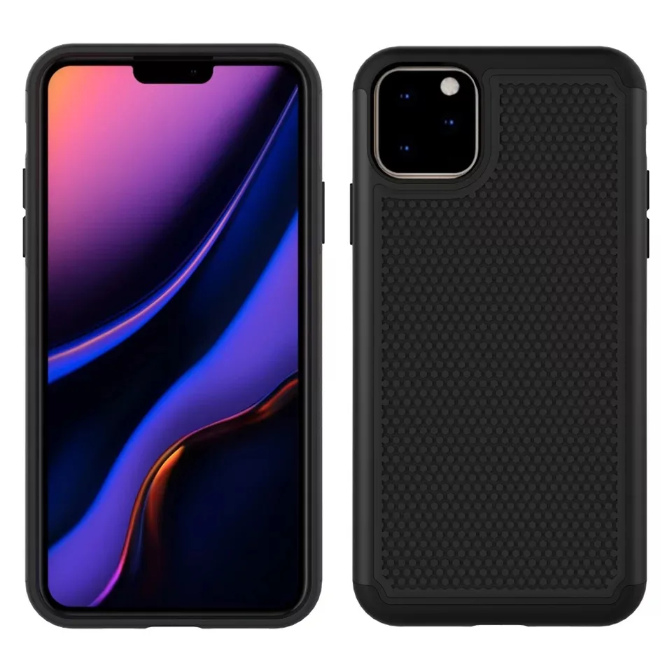 black Для iPhone 7 Чехол для iPhone X чехол Мягкий ТПУ силиконовый и жесткий Гибридный противоударный Прочный чехол для телефона для iPhone 4S 4 4G - Цвет: black