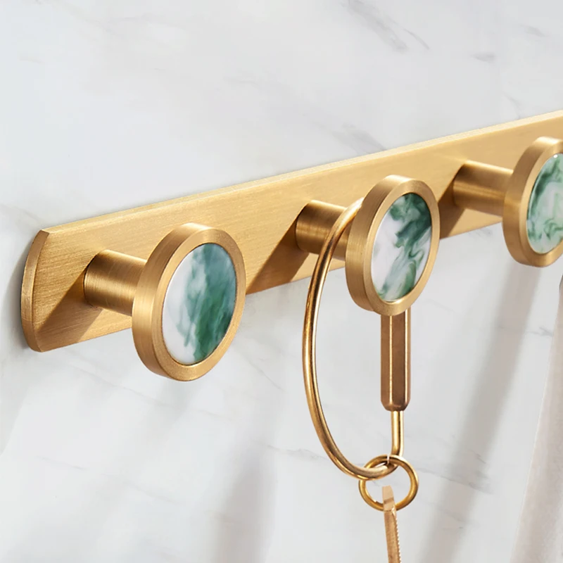 

Nordic Style/Marble pattern+Solid brass Hook Decorative Coat Key Storage Hooks Door Hanger Wall Hanging Furniture Hardware