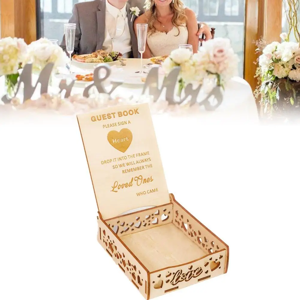 Свадебная подписная коробка для гостей сообщение оставляющее украшение (не