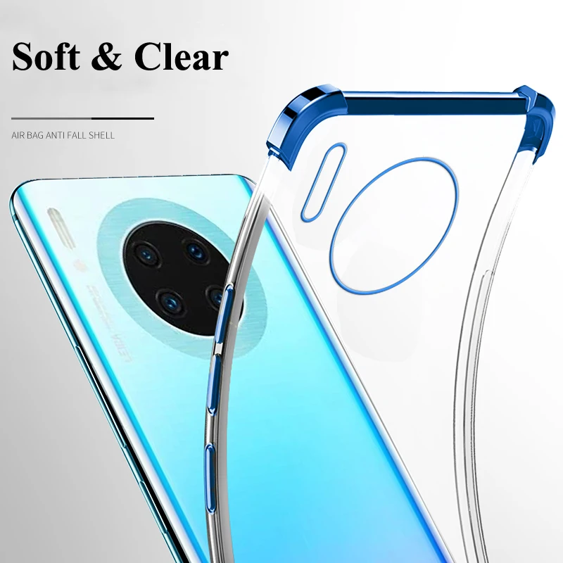 Mate 30 3D Laser elec-покрытие подушка безопасности Чехол для huawei mate 30 20 Pro Lite X чехол анти-шок прозрачный для huawei