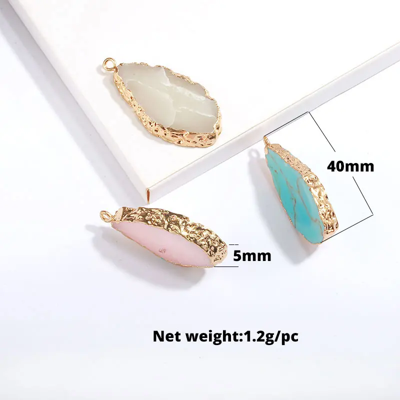 Очаровательные Подвески из натурального камня 5 шт./лот изготовление ювелирных