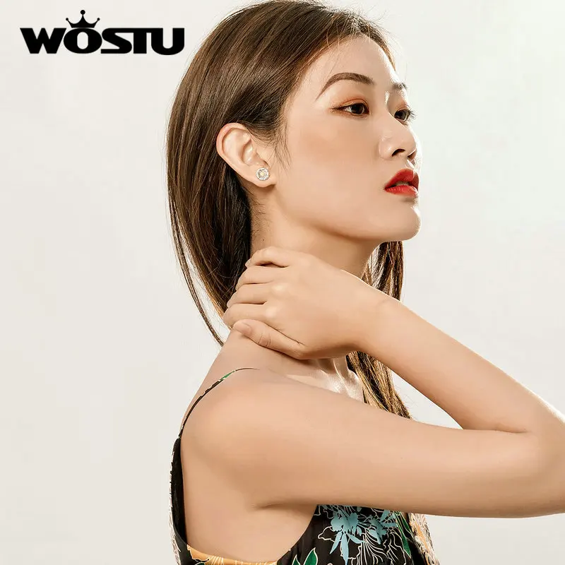 Женские серьги-гвоздики из серебра 925 пробы с цветком Маргаритки | Украшения и