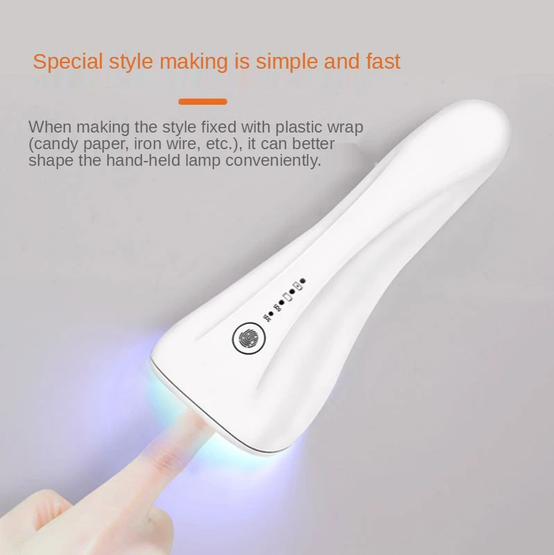 

Легкая в использовании ручная фототерапевтическая лампа для дизайна ногтей, портативная перезаряжаемая быстросохнущая лампа для дизайна ...