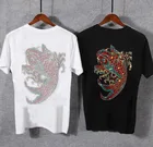 Мужская футболка Hot Drill, деловая Повседневная футболка, мужская одежда с коротким рукавом, стразы, 2021