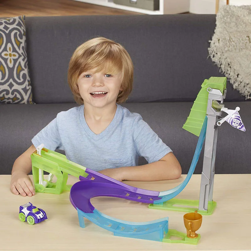 

Hasbro Heroes Transformers Rescue Bots Blurr Reverse Raceway Autobot Car Robot Children Rail Track Runway Set Model Toys