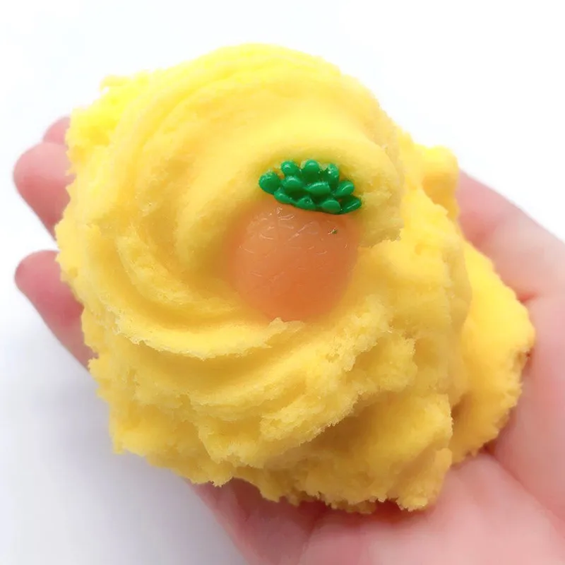 Ананас ошламованная смесь алеврита и глины пушистый Floam Slime игрушка для снятия стресса Ananas Ароматические игрушки слизь в подарок слизь в грязи шпатлевка Diy игрушка антистресс