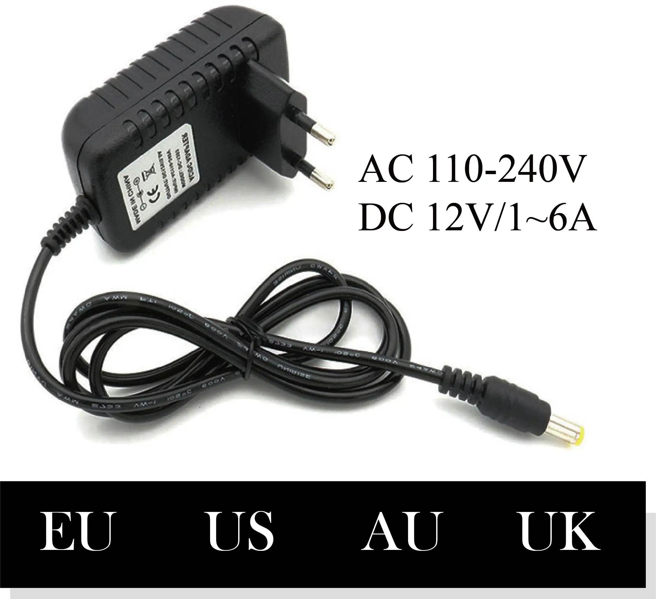 110-240V 12V 1A 2A 3A 4A 5A 6A адаптер переменного тока в постоянный Универсальный адаптер питания зарядное устройство светодиодный светильник