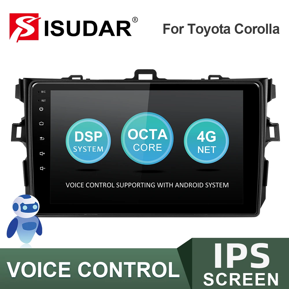 

Автомобильная магнитола ISUDAR V57S, 2 Din, Android, для Toyota Corolla E140/150, 2007-2011, carмультимедийный плеер, IPS GPS, стереосистема, камера, видеорегистратор