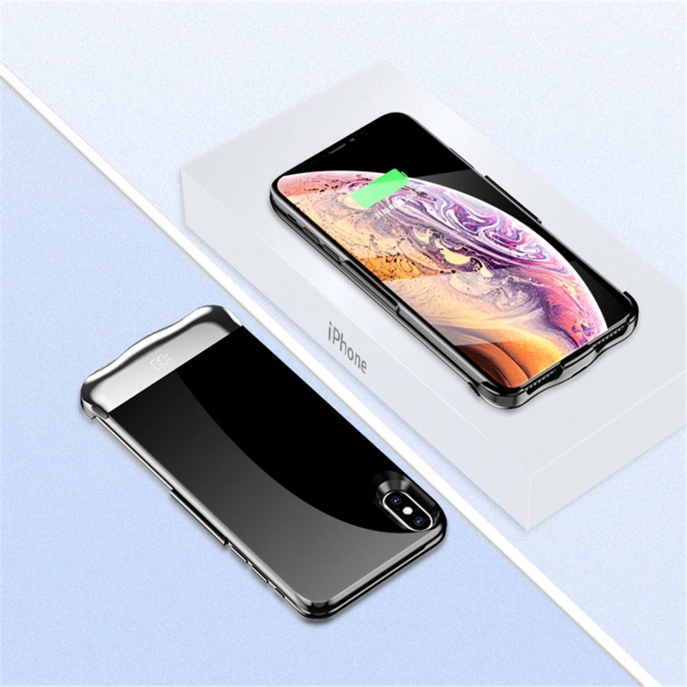Чехол для iphone XS Max XR 5000/8000/6000mah power Bank Charing чехол для iphone 6 6s 7 8 Plus чехол для зарядного устройства для телефона