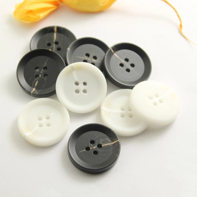 

100PCS 4 Holes Resin Buttons Sewing Accessories for Shirt Coats Garments Decorative Button Handmade 15-30mm Button for Clothing