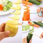 Волшебное устройство для завивки овощей, креативный прибор для резки огурцов на спирали, Вихревой слайсер для картофеля, аксессуары для кухни