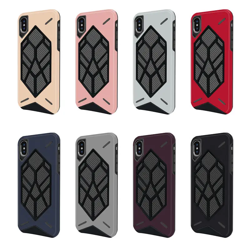 2в1 PC TPU Прочный защитный чехол для iPhone X 8 7 6 S Plus силиконовый гибридный резиновый