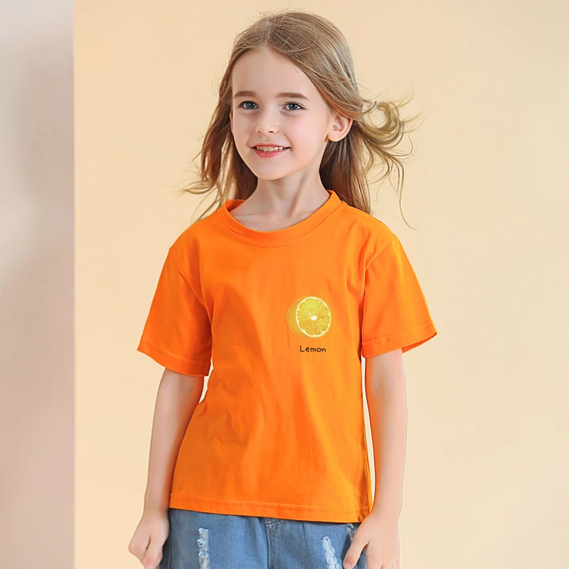 

New 100% Cotton Summer Children's Wear T-Shirt Fruits Printing Kids Fruits Strawberry Tshirt Tops Harajuku Girls Boys Clothing