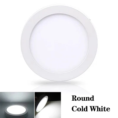 Cold White Round AC85-265V светодиодный потолочный светильник ультра-тонкая стильная потолочная лампа 6 Вт 12 Вт 18 Вт 24 Вт Светодиодный светильник Акриловая водонепроницаемая лампа - Цвет корпуса: Cold White Round