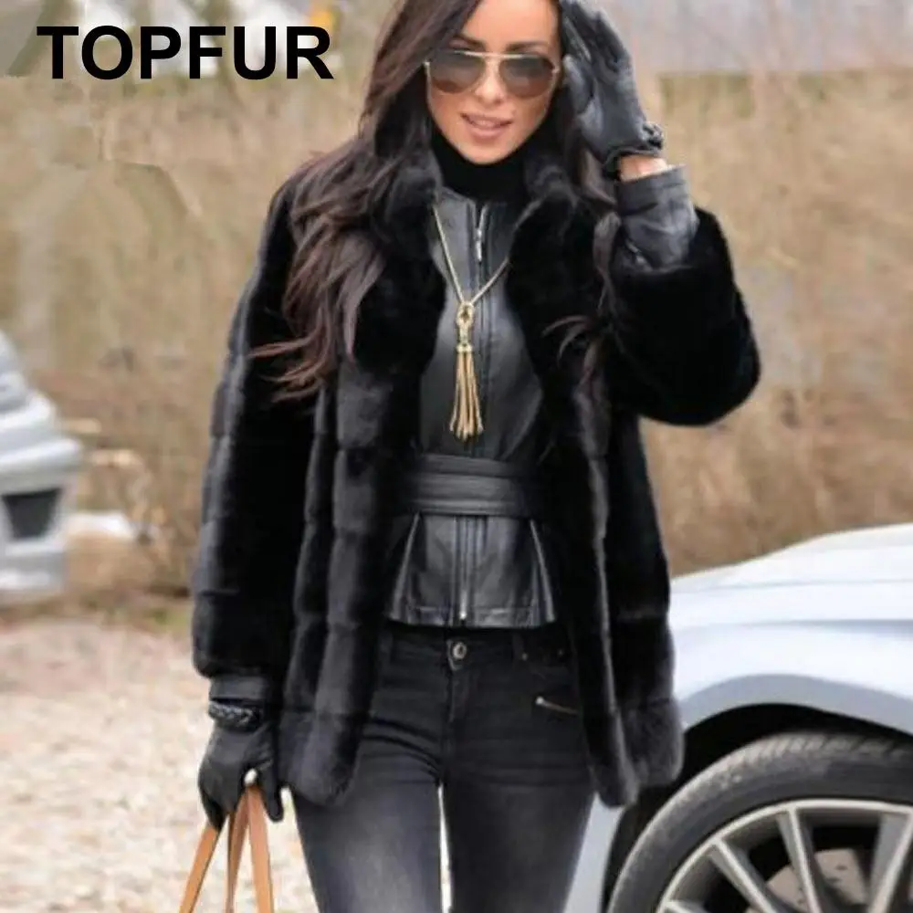 Женская короткая шуба из натурального меха норки на заказ пальто с длинными