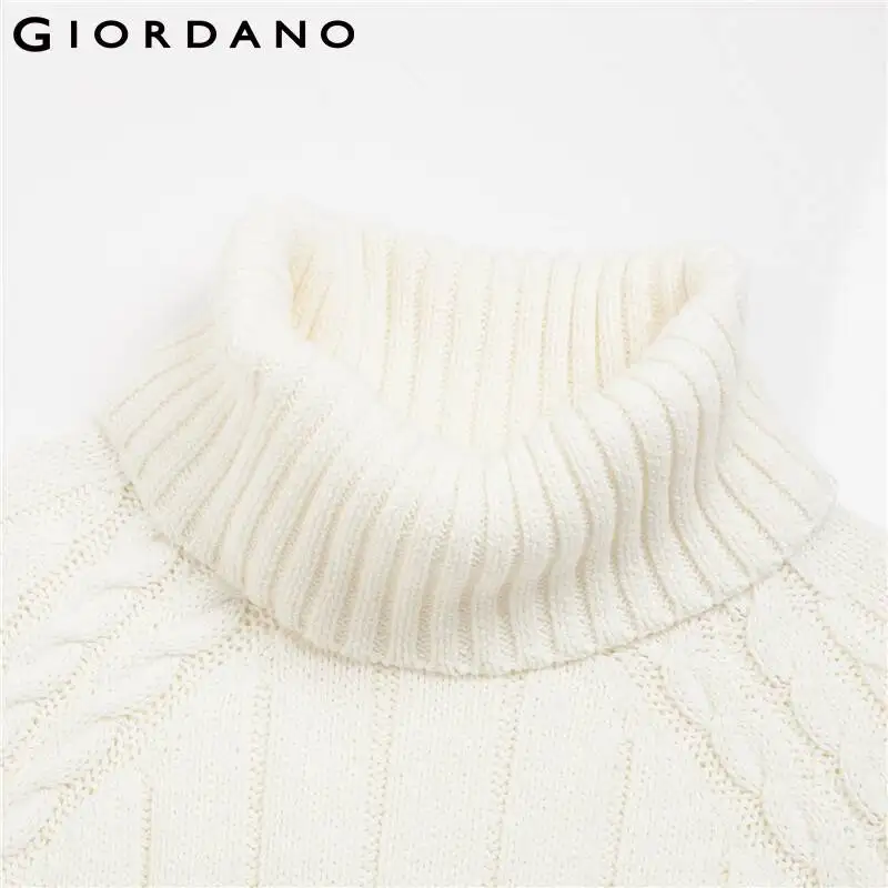 Giordano женская вязанная кофта с высоким воротом и длинными рукавами выполнена в