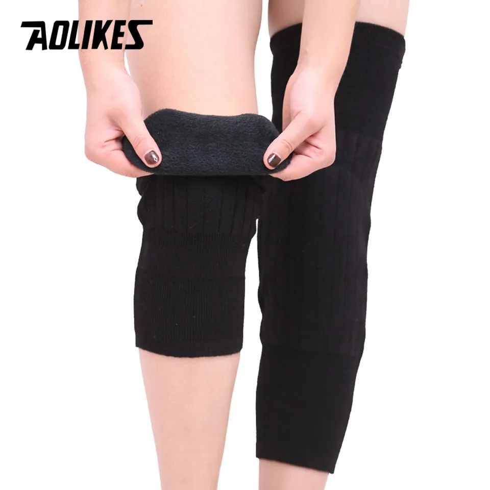 1 пара длинные кашемировые теплые наколенники шерстяные для мужчин и женщин езды