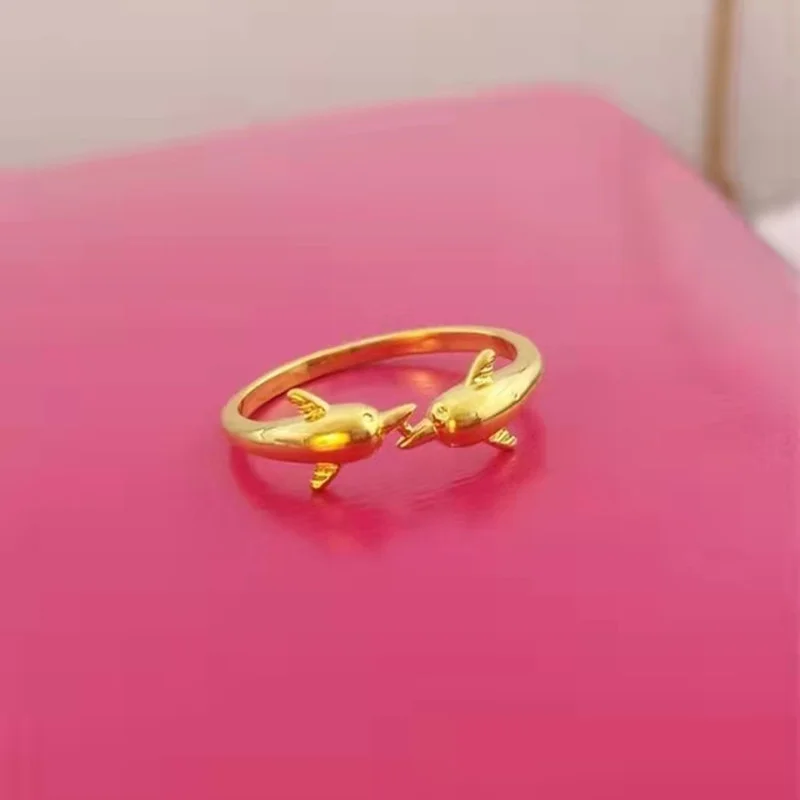 Женское золотое кольцо покрытое 24-каратным золотом в виде животного | Украшения и
