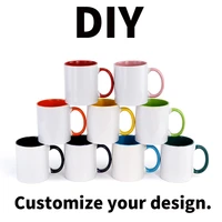 diy custom ceramic mug color inside and handle inside cup print photo picture logo text image creative personalized gifts