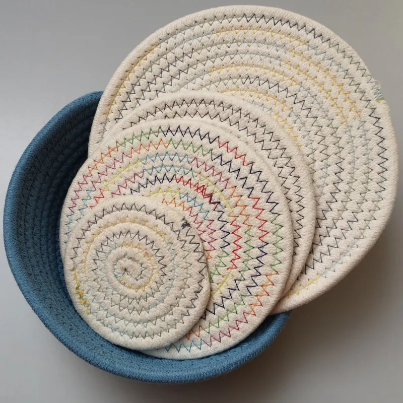 

Home kitchen accessories cotton rope braided heat insulation pad coaster pot pad pan pad anti-scalding non-slip tableware mat